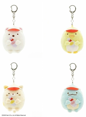 现货角落生物ROUND系列保龄球主题毛绒挂件白熊猫咪绿鹅水龙玩偶