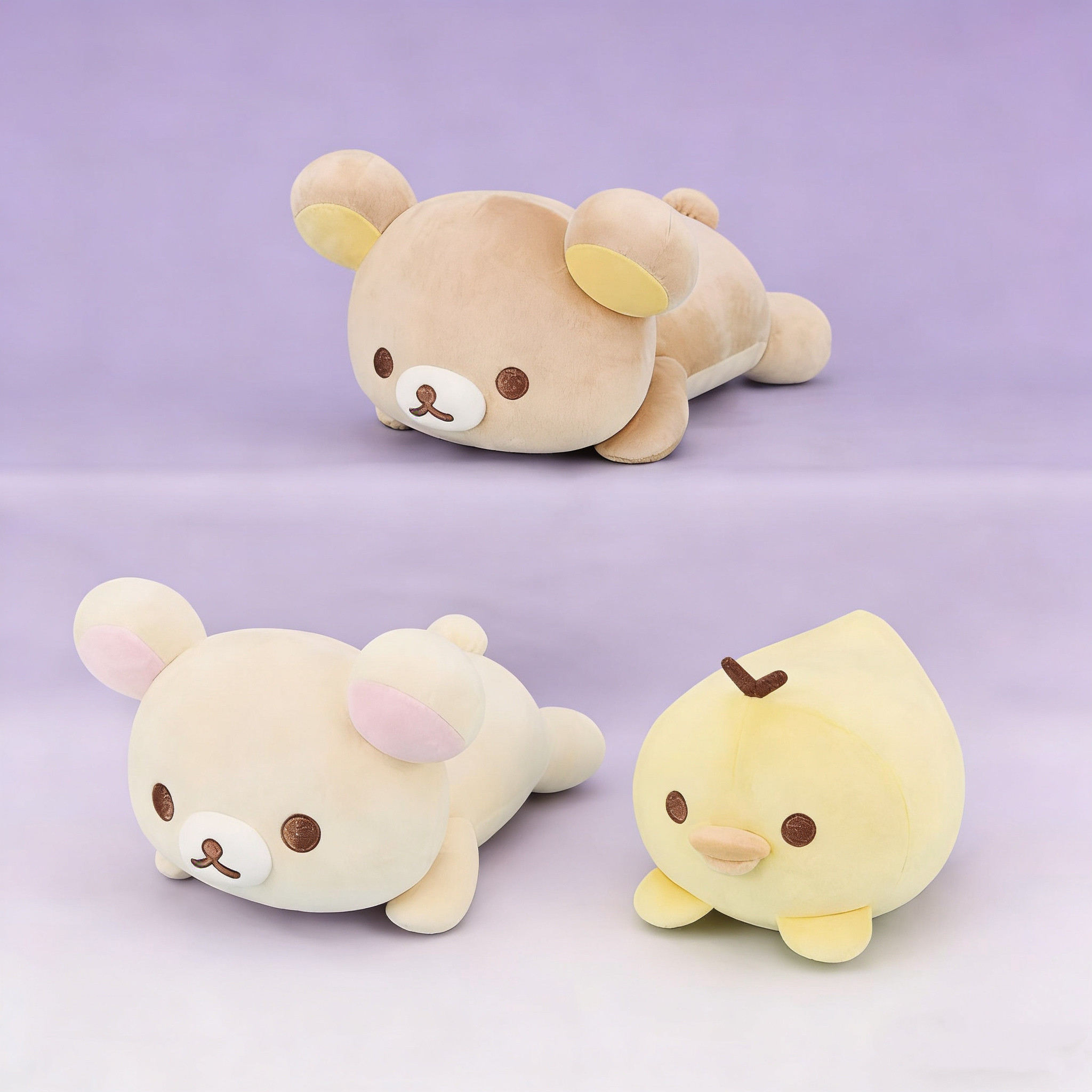 预定轻松熊超大趴趴公仔玩偶熊哥熊妹小鸡周边小白熊抱枕