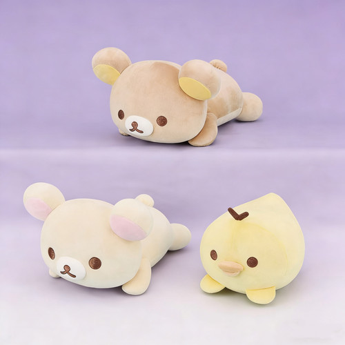 预定轻松熊超大趴趴公仔玩偶熊哥熊妹小鸡周边小白熊抱枕