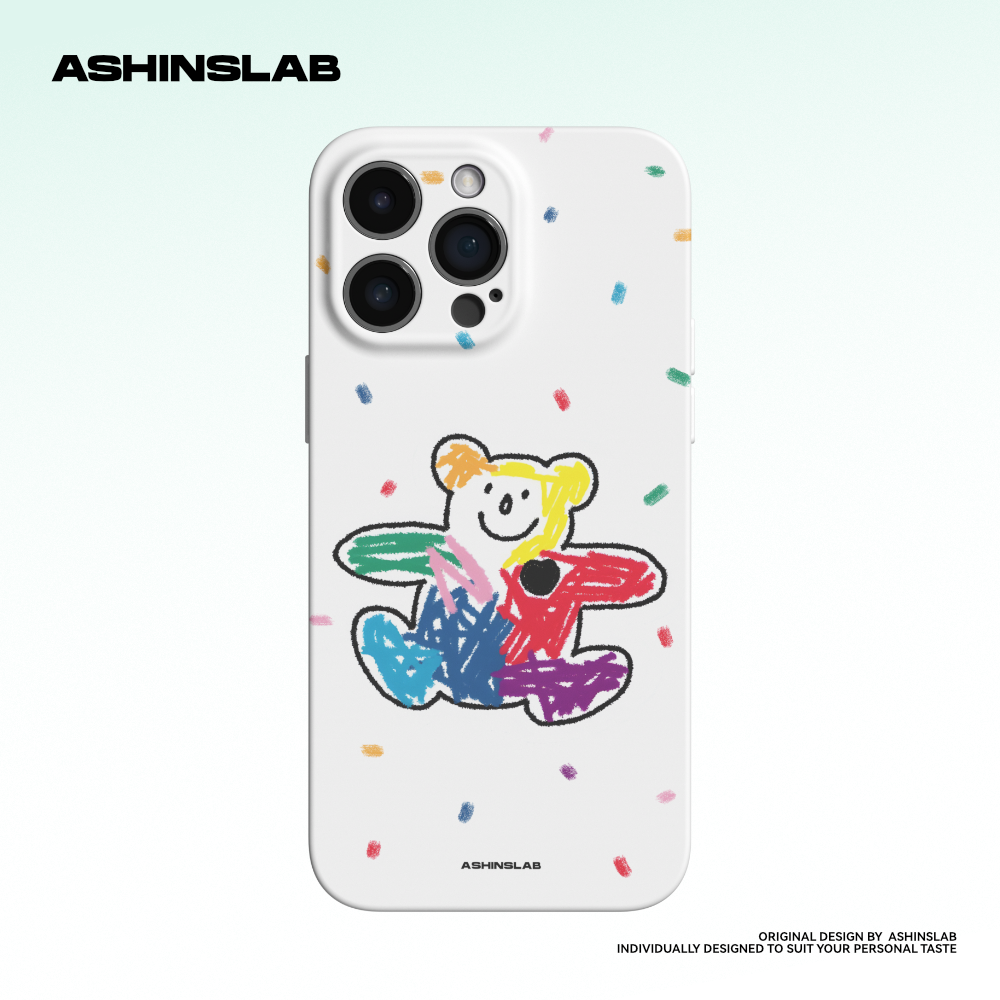 苹果涂鸦小熊全包软壳