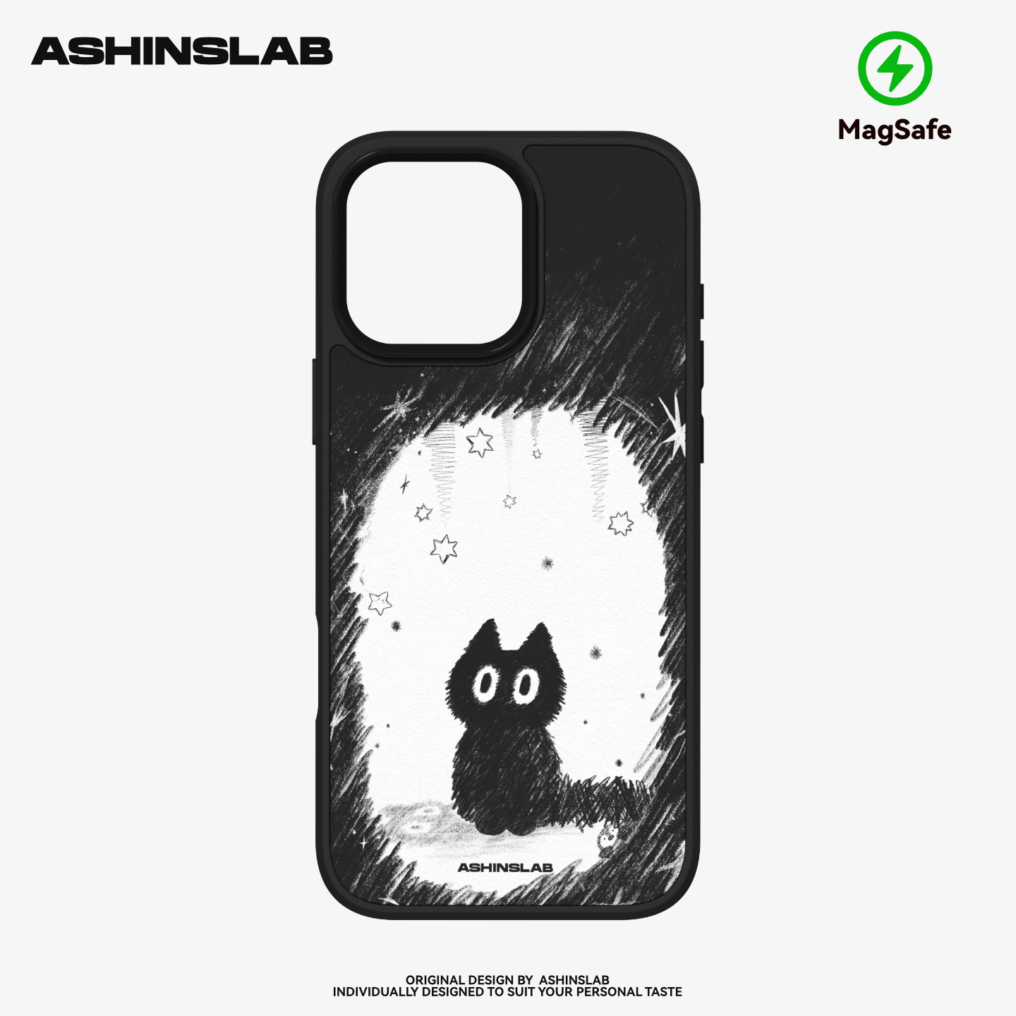 原创黑炭猫咪 适用iPhone17ProMax手机壳MagSafe磁吸苹果16Pro大孔黑边磨砂15p软边小众不撞壳13趣味14耐脏,3C数码配件,手机保护套/壳,淘宝优惠券,粉丝福利购,淘宝优惠卷