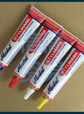 Markal Stylmark牙膏软管记号笔螺栓松防标记笔圆珠工业油漆笔