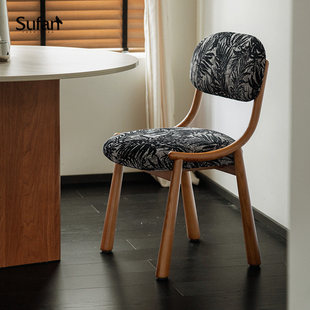 白蜡木椅子复古餐椅博主设计师款 舒梵肖恩椅 家用餐椅