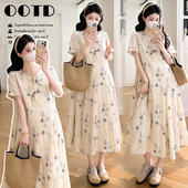 气质优雅宽松显瘦韩版 重工提花法式 孕妇连衣裙 新品 2026夏季