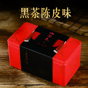 七日茶新会三年陈皮黑茶仙茶美湖南金花老陈皮5年老黑茶120克