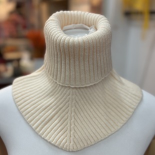 女士百搭假领子新款围脖冬季保暖假领套高领针织围巾毛线护颈脖套