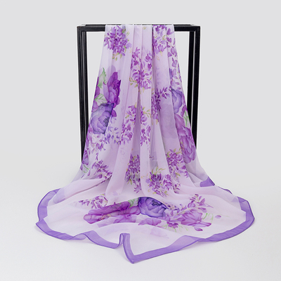 春夏雪纺印花韩版女大方巾披肩