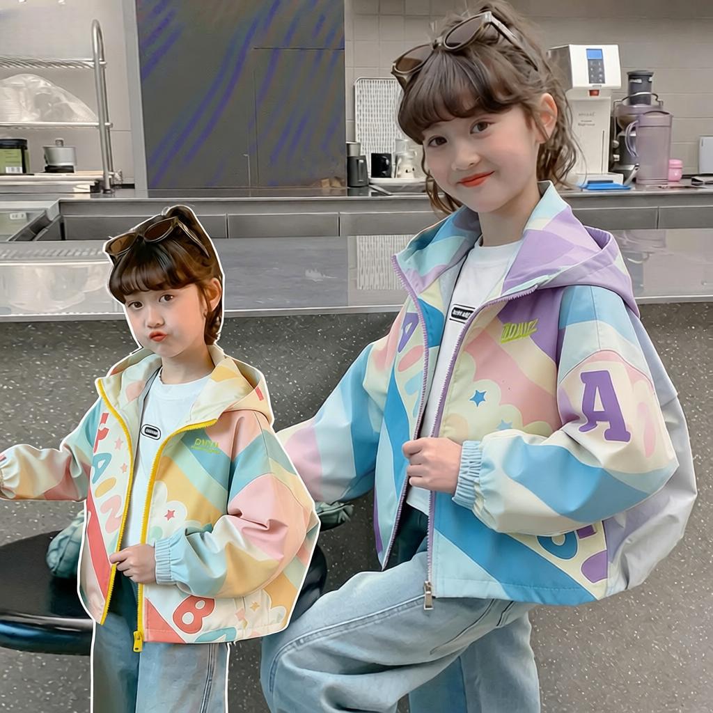 女童冲锋衣春秋款新款童装女孩洋