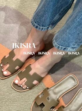 BVKV/4.18/出口国际外单 经典一字带拖鞋平底沙滩凉鞋女