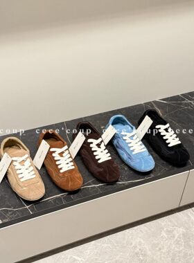 BVKV/4.15/ 宝藏 Shoe！新品 26s 平底拼接系带圆头德训鞋
