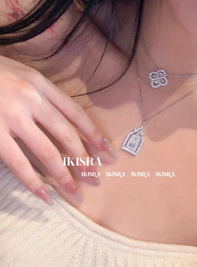 新款满钻项链锁骨链女