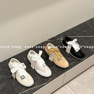 BVKV 刺绣平底系带德训鞋 女 26ss vogue 控 鞋 新品