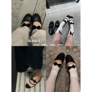 少女风芭蕾平底鞋 BVKV03 女蝴蝶结玛丽珍 新款
