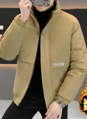 羽绒棉服立领休闲外套男