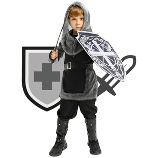 春节服装中世纪儿童骑士角色扮演cos服饰狂欢表演演出武士服装