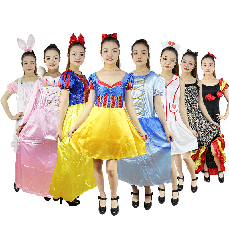 万圣节成人服装舞台演出cos服饰白雪公主护士兔女郎豹猫女装扮裙