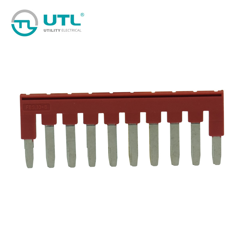 尤提乐JFBS10-4弹簧导轨式接线端子跨接器跳线端子连接件一条10位