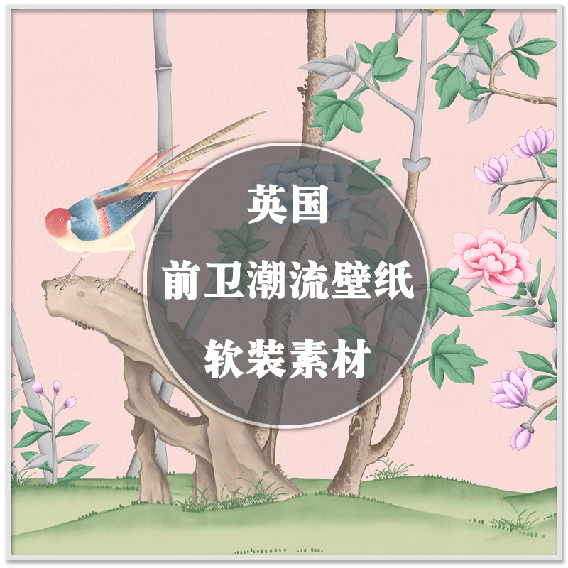 DA-313英国前卫精美潮流墙纸壁纸花纹图案单品与场景软装设计素材