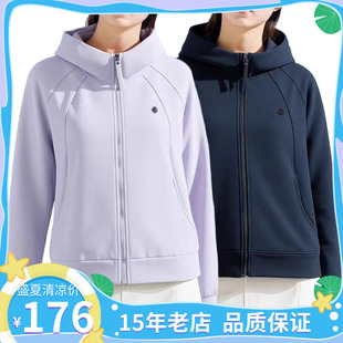 361度女士连帽开襟运动卫衣2025春秋宽松百搭综训帽衫 562534006A