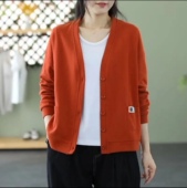 宽松时尚 韩版 开衫 女长袖 春上新2025新款 上衣外套纽扣衫 女春秋薄款