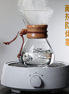 High Borosilicate Heat Resistant Glass Pour Over Coffee