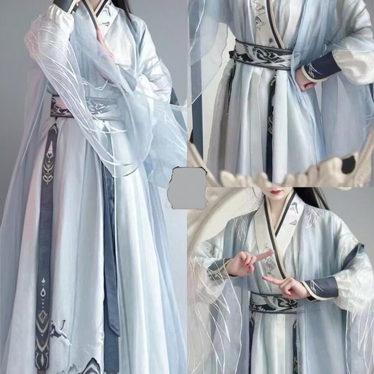 【辞仙】2023新款仙侠汉服直裾绣花披风绣花汉元素仙气男女同款秋