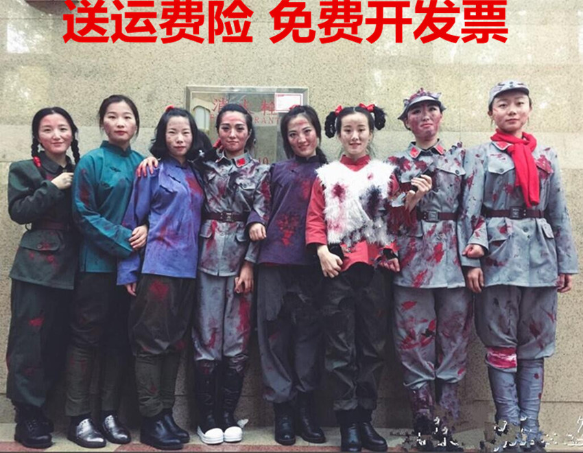 八女投江舞蹈演出服装话剧舞台