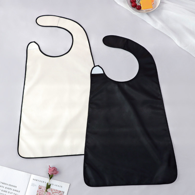 吃饭围兜大人防油溅成人专用罩衣口水巾纯色围嘴饭兜防水洗脸围裙