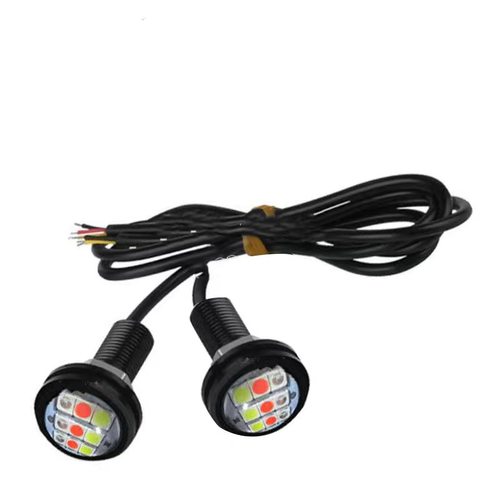 七彩蓝牙变色刹车爆闪灯led摩托车改装鹰眼接线新款RGB灯高亮12v