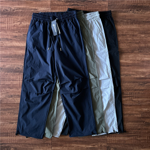 伞兵裤直筒阔腿宽松运动裤夏季