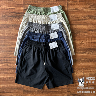 口袋带拉链夏季 透气四面弹力运动裤 日系男速干短裤 薄款 经典 基础款