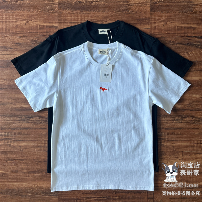 重磅纯棉精致小标刺绣短袖夏季