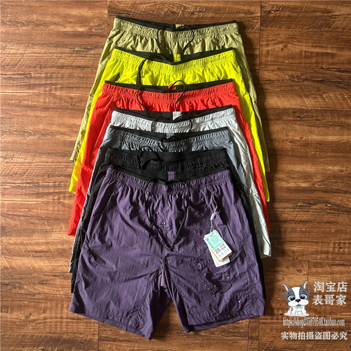 防泼水运动短裤侧边带拉链口袋