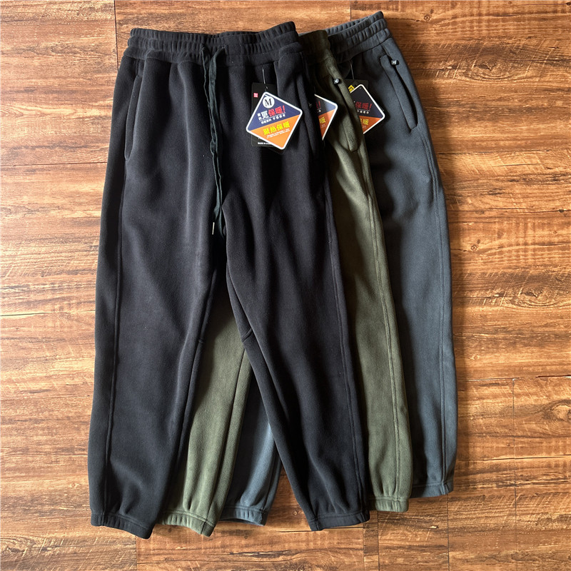 重磅冬季加绒加厚束脚裤男防风保暖宽松运动裤双面奥粒绒休闲长裤,男装,卫裤,淘宝优惠券,粉丝福利购,淘宝优惠卷