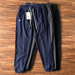 男春夏薄款 纯色棉线毛圈小脚长裤 卫裤 收口休闲裤 潮 修身 日单运动裤
