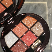 维妮小熊眼影亮晶晶大地色橘色系正品 便携新手 亮片珠光眼影盘新款