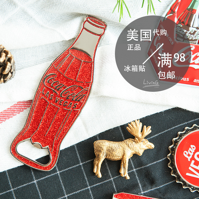 现货美国小物经典可乐瓶冰箱贴