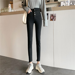 Real shot real price ~ design sense irregular tight tight elastic high waisted pencil pants