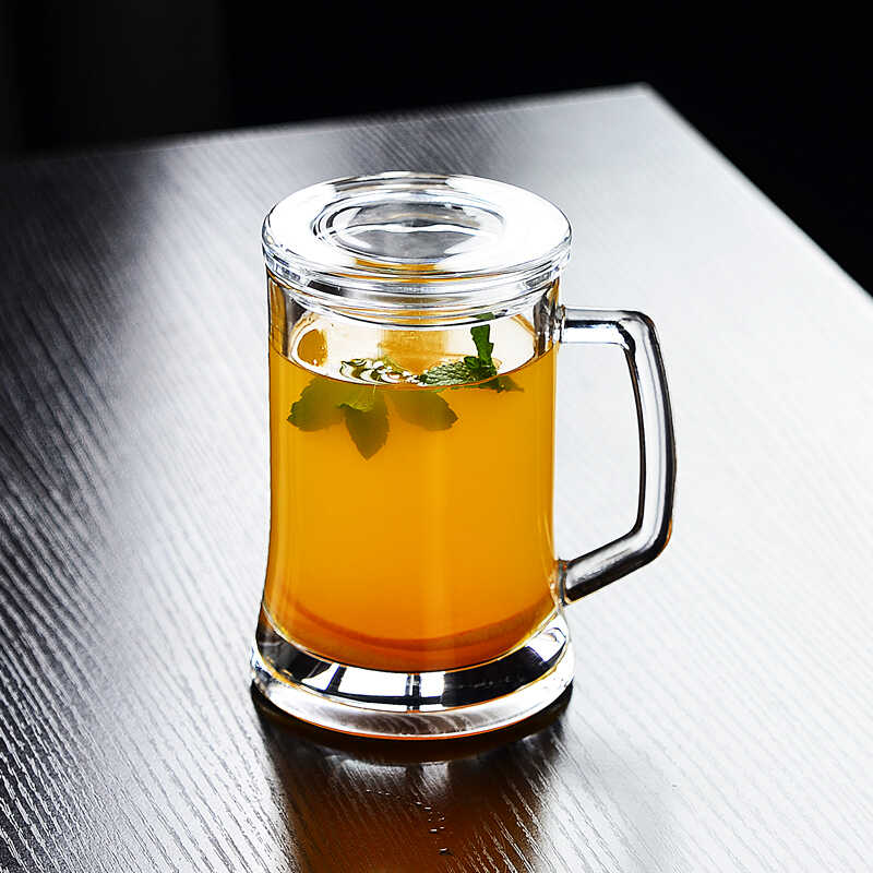 带盖500毫升大容量烧烤店茶杯