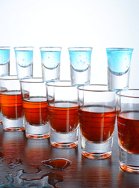 同款表演花式推杯玻璃子弹一口鸡尾烈白酒杯深水炸弹B52套装6