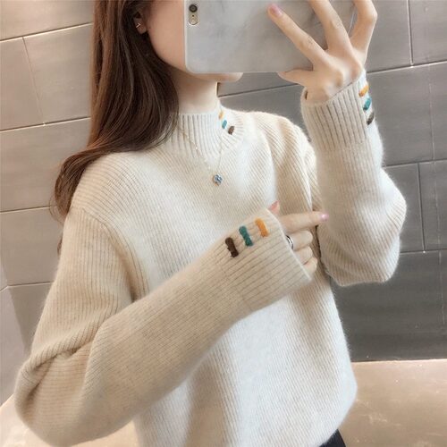 半高领毛衣女秋冬新款冬加厚外穿