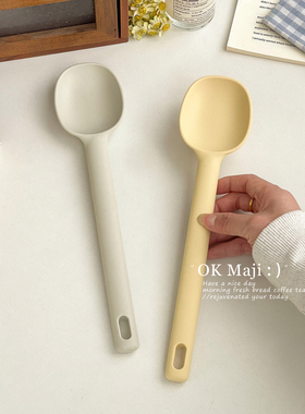 硅胶汤勺耐高温食品级长柄炒勺家用稀饭勺子喝汤盛汤勺泡面嗦粉勺