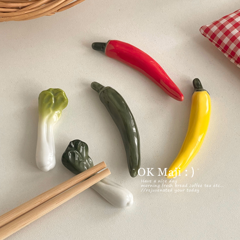 家用高颜值新款陶瓷蔬菜筷子架