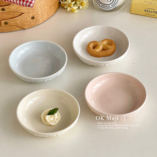 可爱碟蘸料小碗家用小吃碟精致骨碟迷你小碟4寸盘子陶瓷小酱料碟