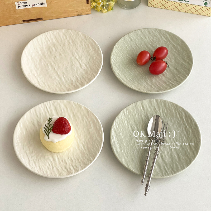 高级感漂亮陶瓷6寸蛋糕甜品盘