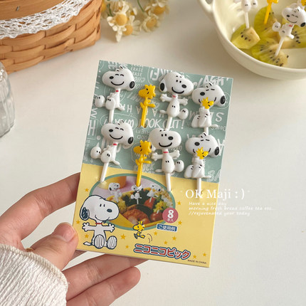 水果叉子儿童食品级果叉家用果签可爱水果叉甜品蛋糕叉卡通水果签