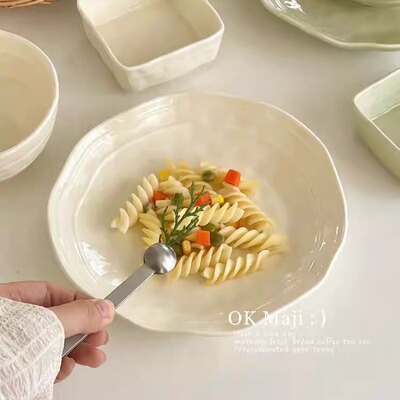 ins风奶油风餐具陶瓷盘子