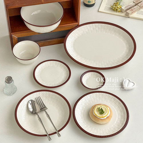 仪式感釉下彩陶瓷碗碟套装