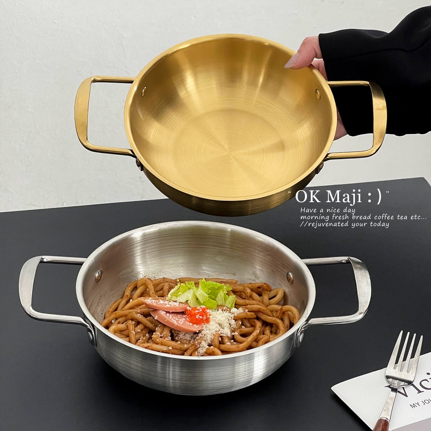 不锈钢学生泡面碗韩式高颜值双耳碗大容量宿舍用泡面锅吃泡面神器,餐饮具,泡面碗,淘宝优惠券,粉丝福利购,淘宝优惠卷