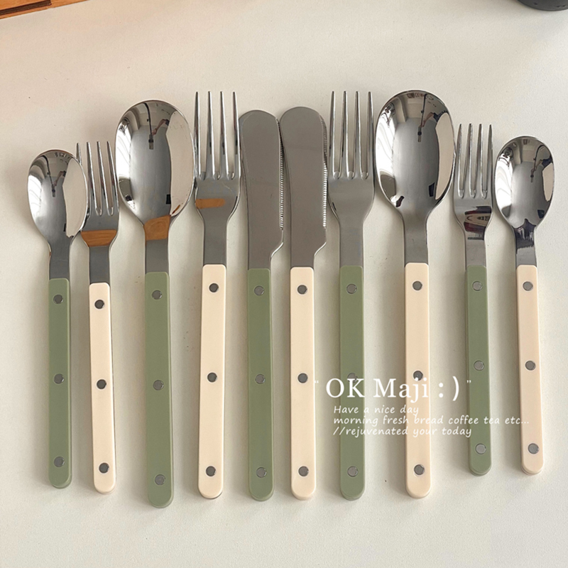 不锈钢刀叉勺三件套ins风